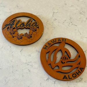 Hawaiian Wood Style Trivet (Set of 2)